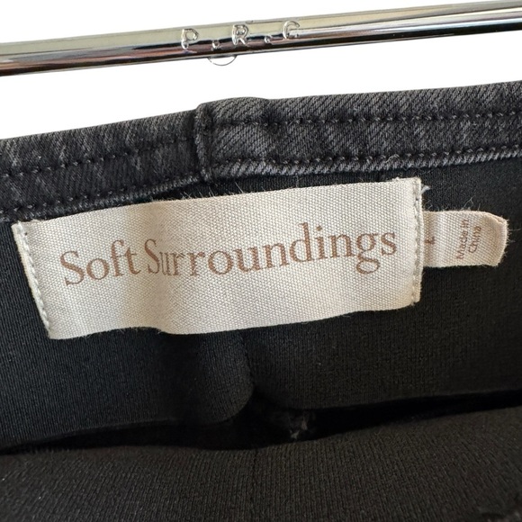 Soft Surroundings Black Ultimate Denim Pull-On Pants, Size L - Picture 4 of 7